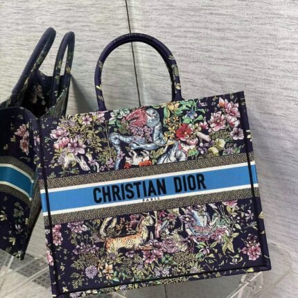 Dior top original single original leather tote shopping bag size:42*18*35cm
