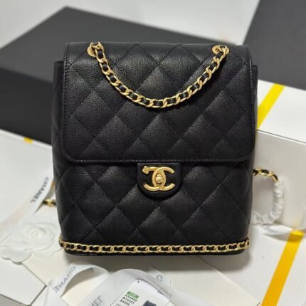 chanel23k lychee leather ball pattern chain shoulder bag, size:22*21*9cm model:as4490