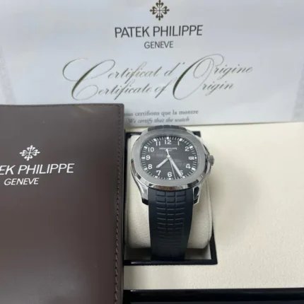 Patek Philippe Aquanaut Stainless Steel Black Embossed Dial Ref#5167A 001