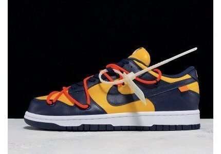 OW X NIKE DUNK LOW WHITE MICHIGAN