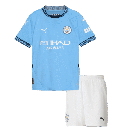 Manchester City Home Kids Soccer Jerseys Kit 2024/25